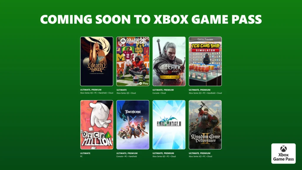 کاور بازی های جدید گیم پس بهمن ۱۴۰۴ شامل Kingdom Come 2 و Witcher 3